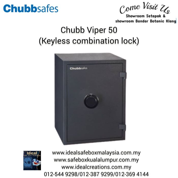 Chubbsafes viper model 50 (keyless combination lock)